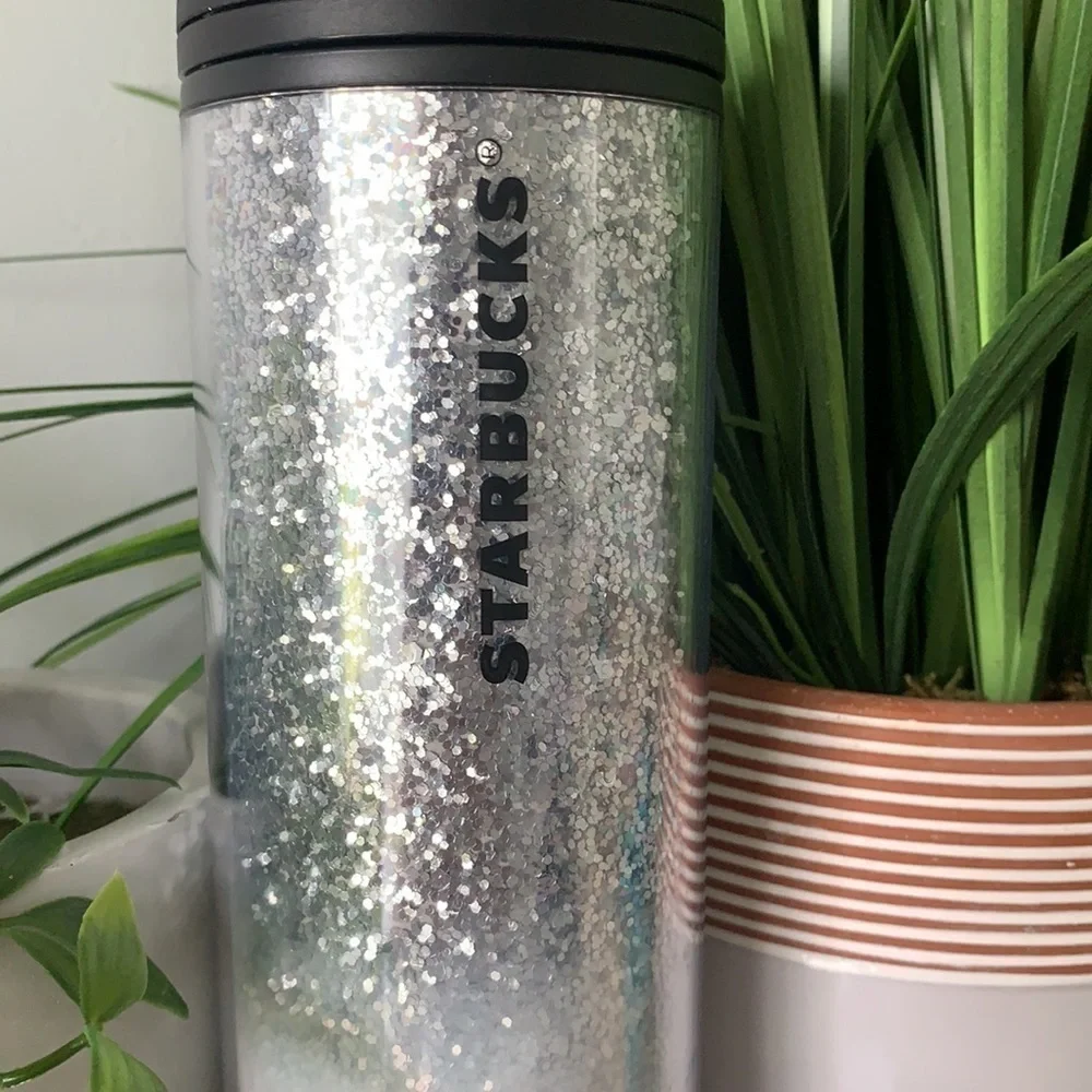 Starbucks Silver Sparkle Glitter‎ Holiday Tumbler
